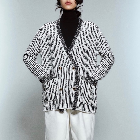 ✨⚡️💥 LAST DAY💥⚡️✨ NWT ZARA Tweed Cardigan - Picture 4 of 4